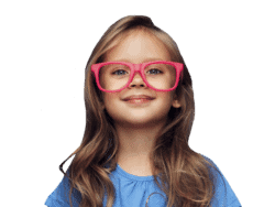 Pretty young girl with a bright pink glasses. Attending Juniors Day Nursery in the Preschool room.