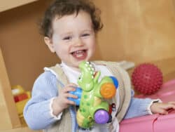 Toddler playing at Juniors Day Nursery.